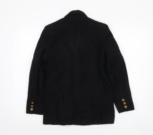 Alexon Women's Black Wool Pea Coat Size 12