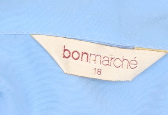 Brand and care label for Bonmarché Women's Blue Blouse, size 18
