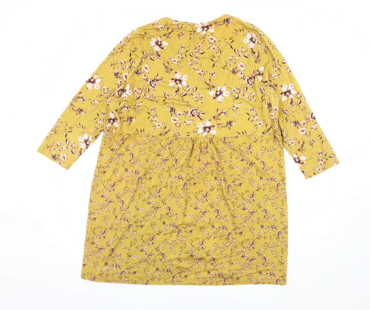 Joe Browns Women's Yellow Floral Tunic Blouse Size 20