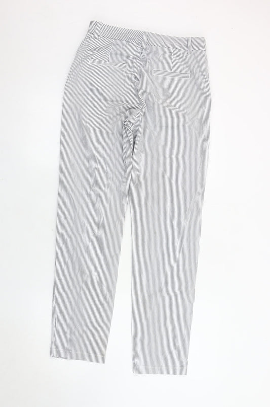 Marks and Spencer Women's Blue Striped Trousers, Size 8