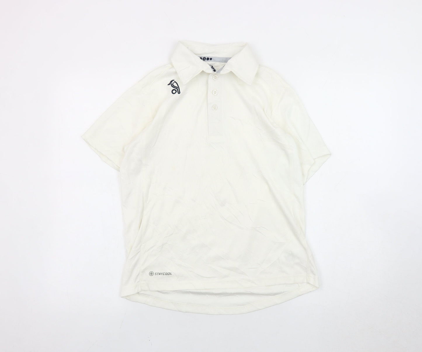 Kookaburra Women's White Polo Shirt, Size 14, Short Sleeve