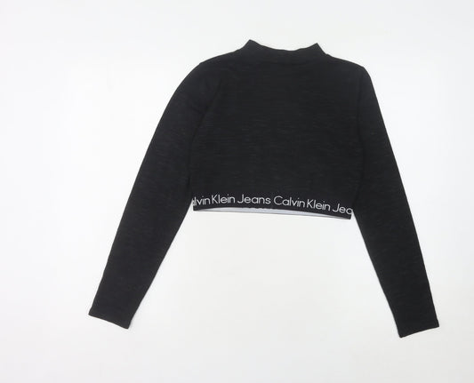 Calvin Klein Jeans Women's Black Cropped Top Size S