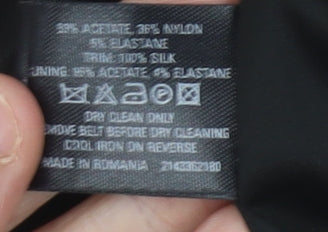 Brand and care label for Coast Women's, size 8, Black Strapless Formal Gown