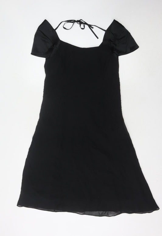 Fenn Wright Manson Black Silk Dress, Size 12