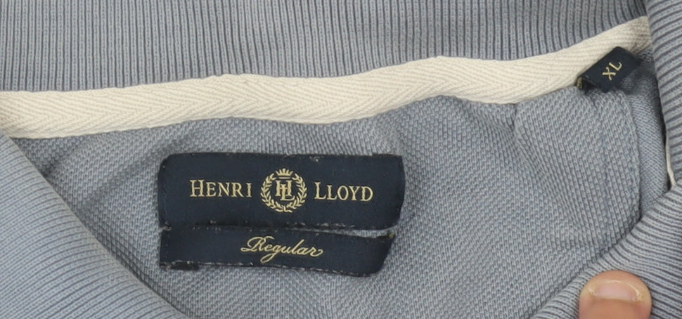 Henri Lloyd Men's Blue XL Regular Fit Polo Shirt