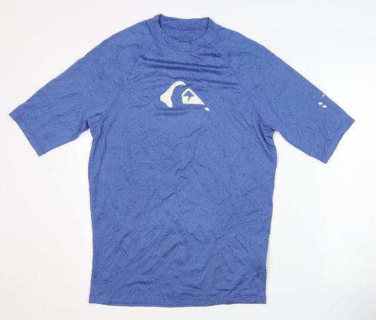 Quiksilver Men's Blue T-Shirt, Size L, Surfing
