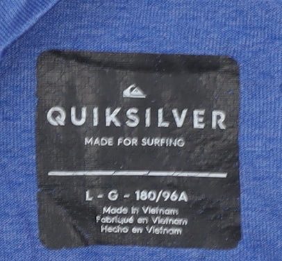 Quiksilver Men's Blue T-Shirt, Size L, Surfing