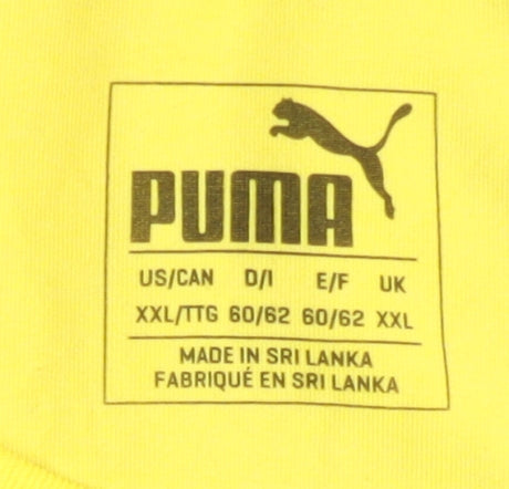 Puma Men's Yellow T-Shirt Gym Training 2XL
