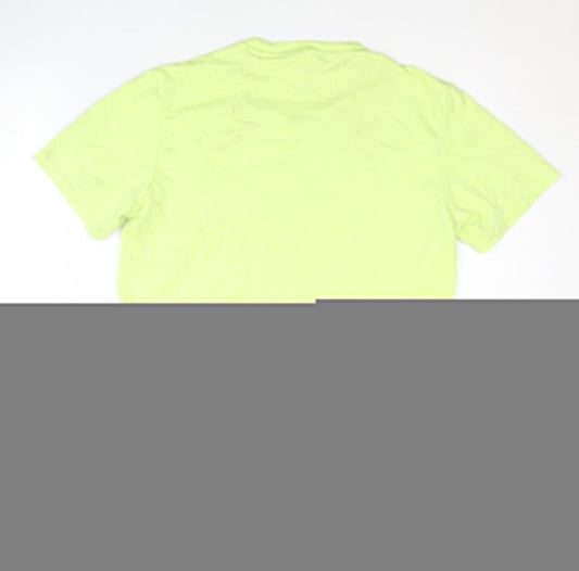 Adidas Men's Yellow Running T-Shirt, Size S, Reflective