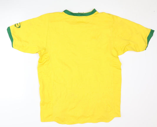 Nike Men's Yellow Football T-Shirt M Breathable Jersey