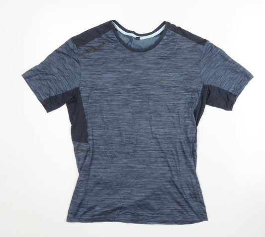 Additional front view of Decathlon Men's Blue Athletic T-Shirt, size S