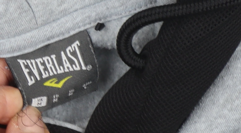 Everlast Men's Grey & Black Pullover Hoodie, Size M