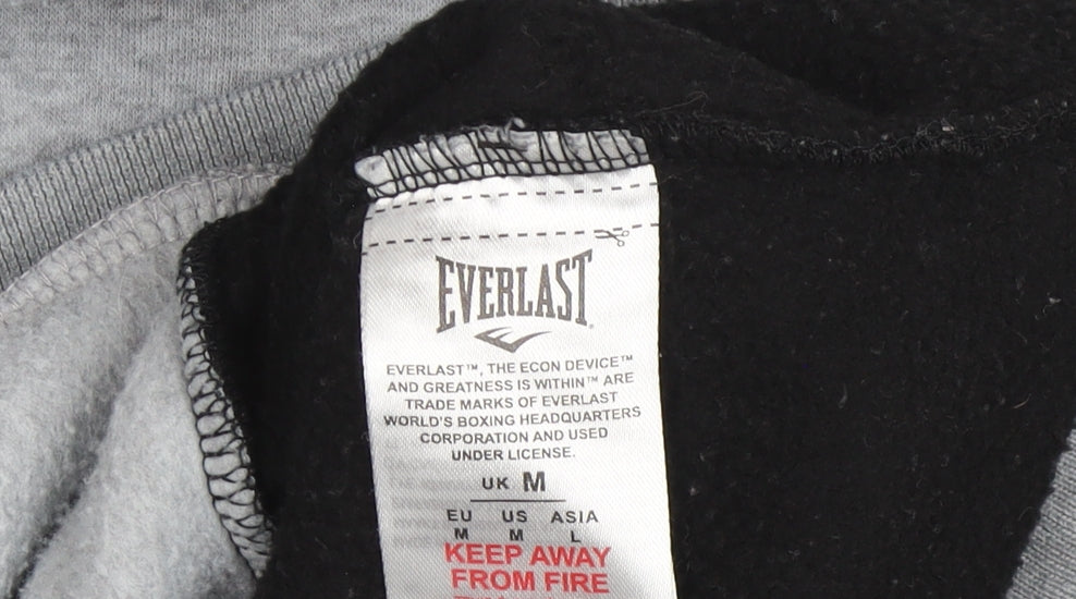Everlast Men's Grey & Black Pullover Hoodie, Size M