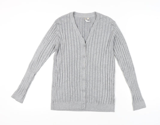 Anthology Women's Grey Cardigan, Size 12/14, Long Sleeve