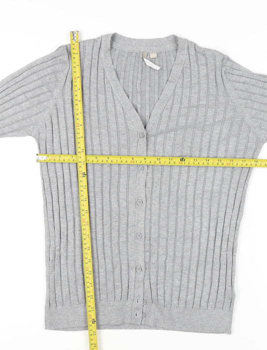 Anthology Women's Grey Cardigan, Size 12/14, Long Sleeve