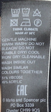 Brand and care label for Marks & Spencer Women's Blue Striped jumper 12