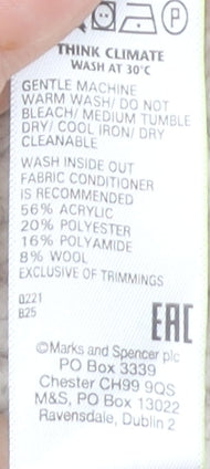 Brand and care label for Marks & Spencer Women XS Multicoloured Floral Jumper