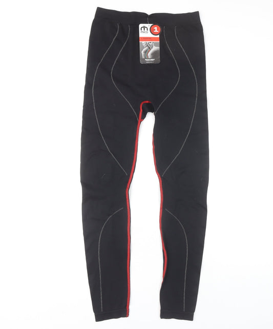 Mico Women's Black Slim Fit Compression Leggings