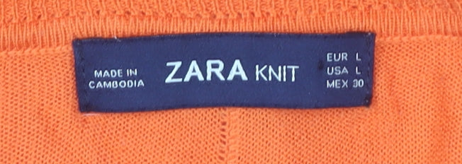 Close-up detail of Zara Women's Orange L jumper