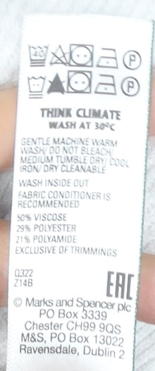 Brand and care label for Marks & Spencer Women's Grey jumper M