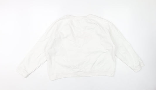 Nocozo Women's White Pullover Sweatshirt, Size L, Casual Style