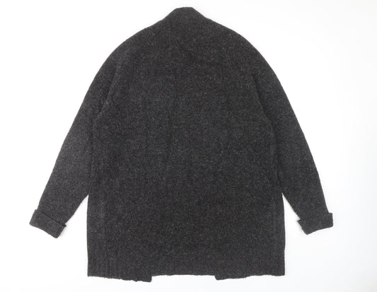 ASOS Women's Grey Open Front Cardigan, Size 10, Long Sleeve