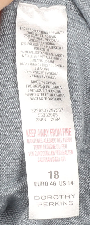 Close-up detail of Dorothy Perkins Women's Blue Striped jumper