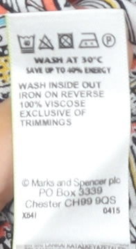 Marks and Spencer Women's Geometric Multicoloured Top, Size 10
