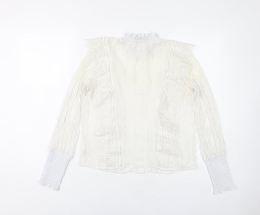 Decjuba Women's Ivory Lace Blouse - Size 8