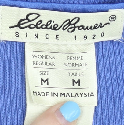Womens UK M Regular Eddie Bauer Blue Pullover
