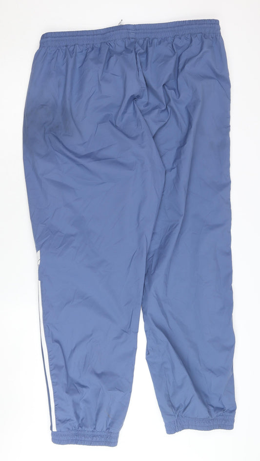 Adidas Men's Blue 2XL Track Pants with Side Stripe