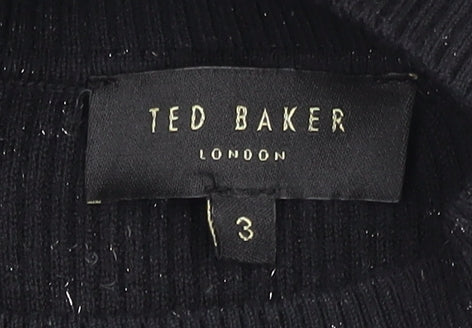 Close-up detail of Ted Baker Women's Black Mock Neck jumper M