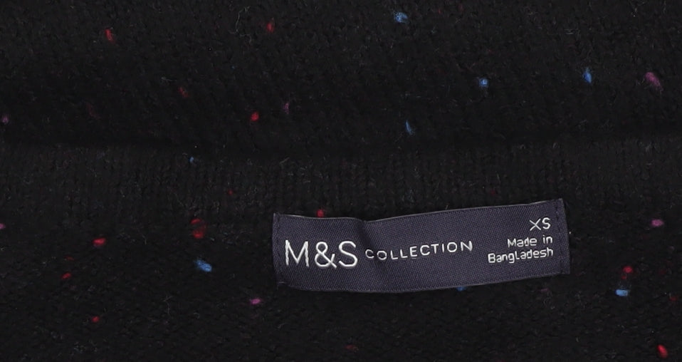 Marks and Spencer Women’s Black V-Neck Jumper XS
