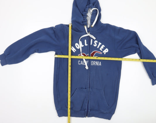 Hollister Men's 2XL Blue Full Zip Hoodie