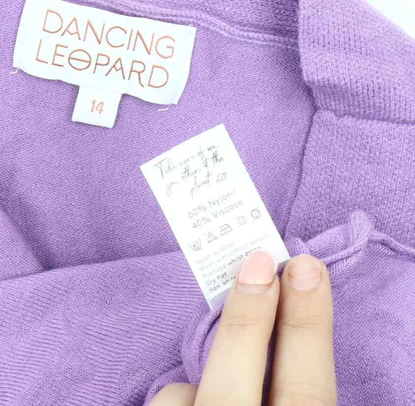 Additional view of Dancing Leopard Women's Purple Cardigan -, size 14