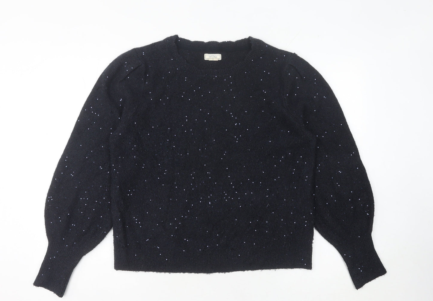 Fat Face Women's Black Crew Neck Jumper UK 14