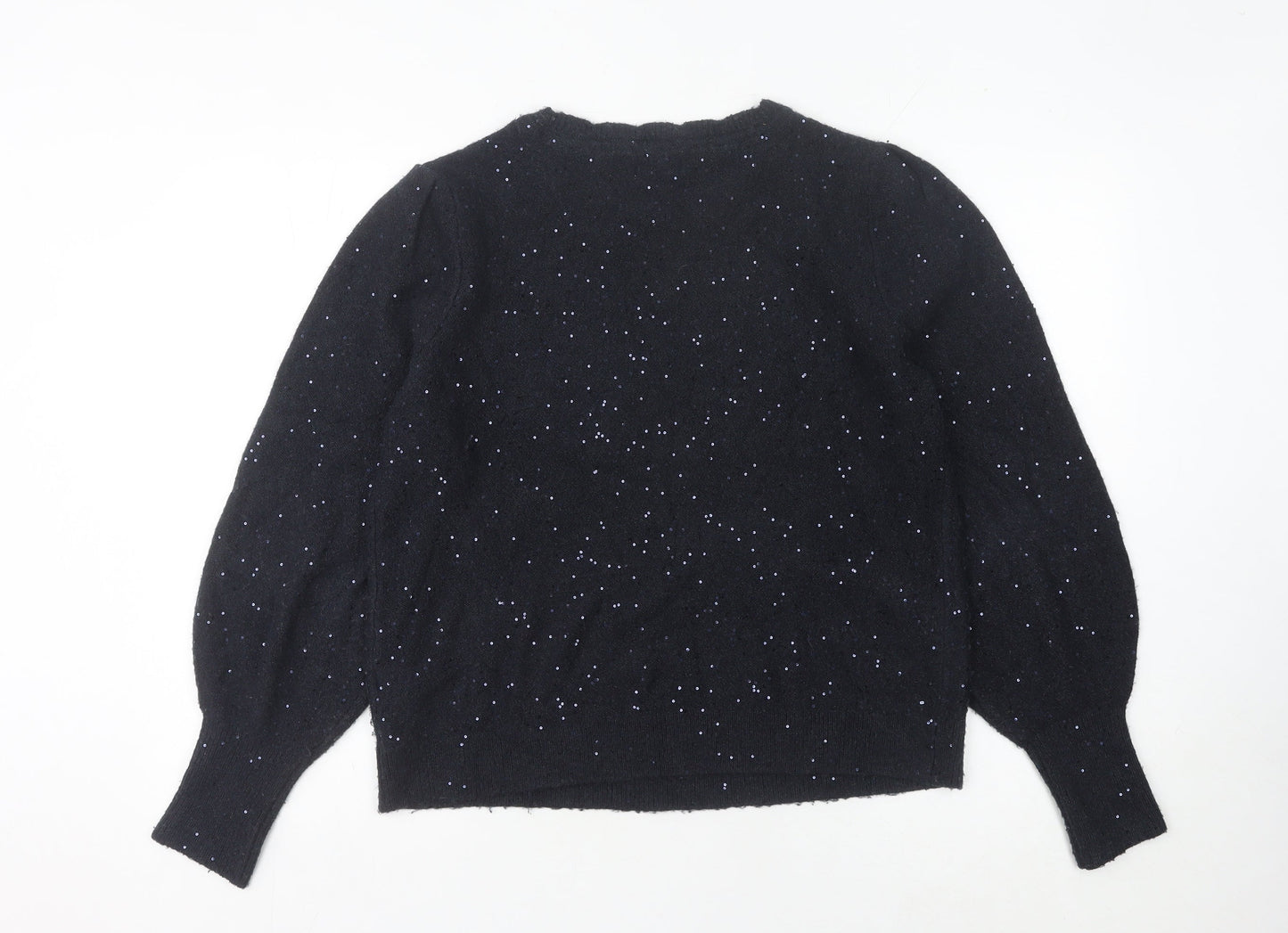 Fat Face Women's Black Crew Neck Jumper UK 14