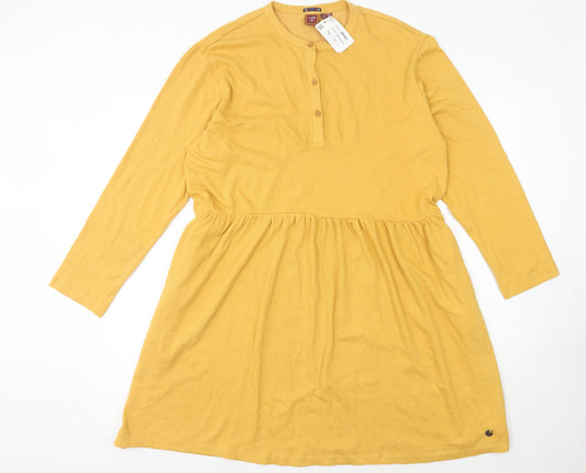 Superdry Yellow Women's Shirt Dress Size 16