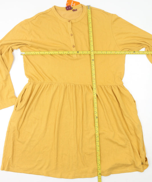 Superdry Yellow Women's Shirt Dress Size 16