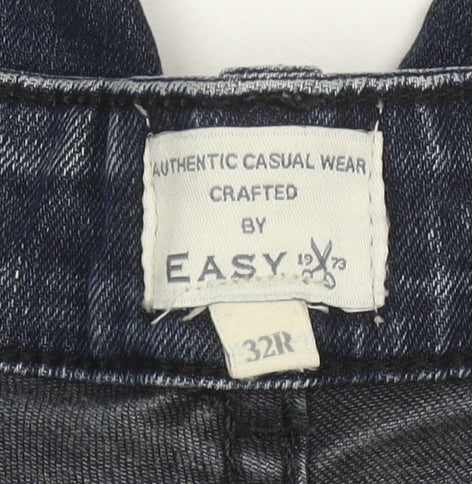 Brand and care label for Easy Men's Blue Skinny Jeans -, size 32, - Comfort Fit