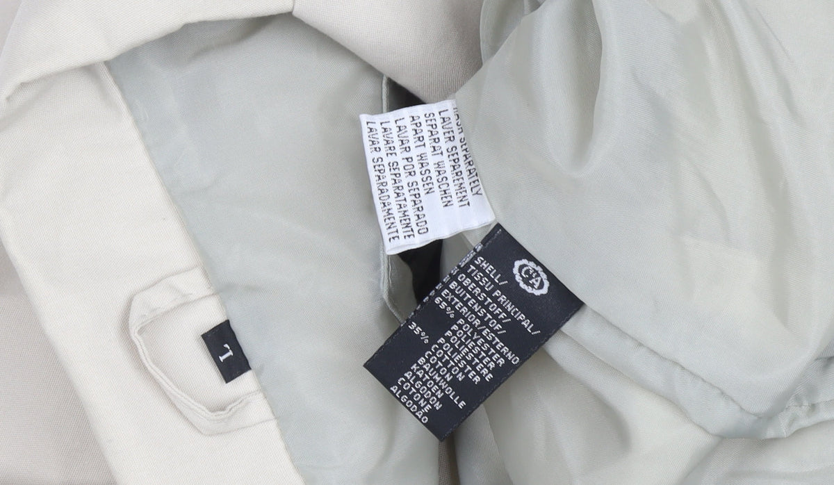 Brand and care label for C&A Men's Beige Bomber Jacket Large Casual