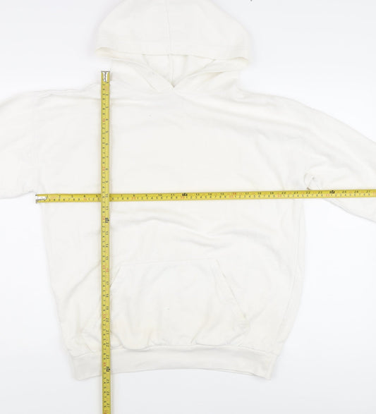 PrettyLittleThing Women's White Pullover Hoodie - S