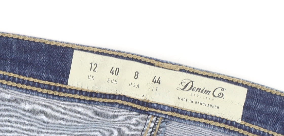 Brand and care label for Denim Co. Women's Blue Regular Fit Jeans