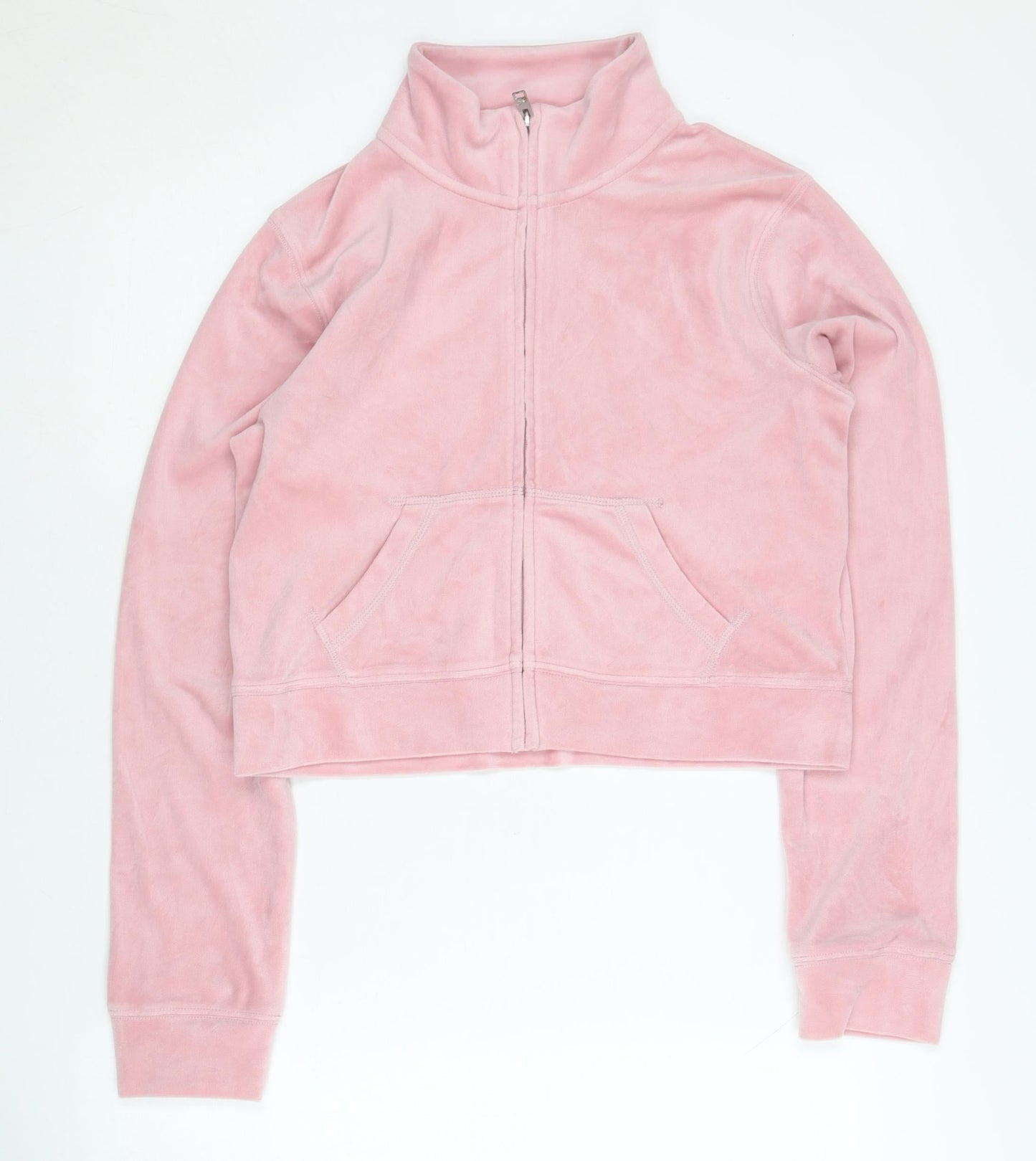 Hollister Women's Pink Cropped Jacket Size M