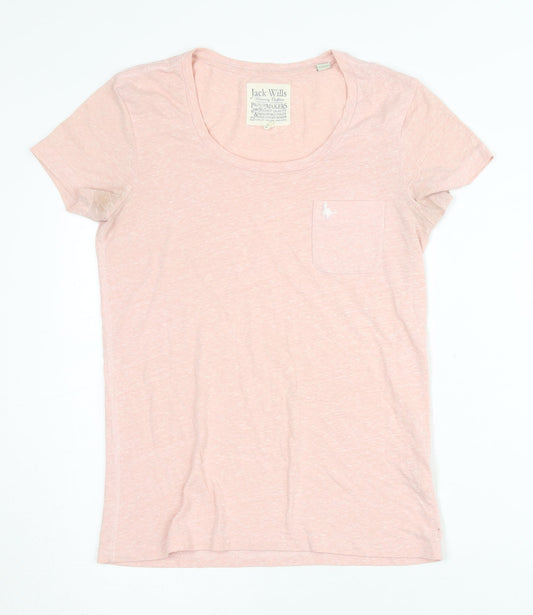 Jack Wills Pink Women's Basic T-Shirt Size 8