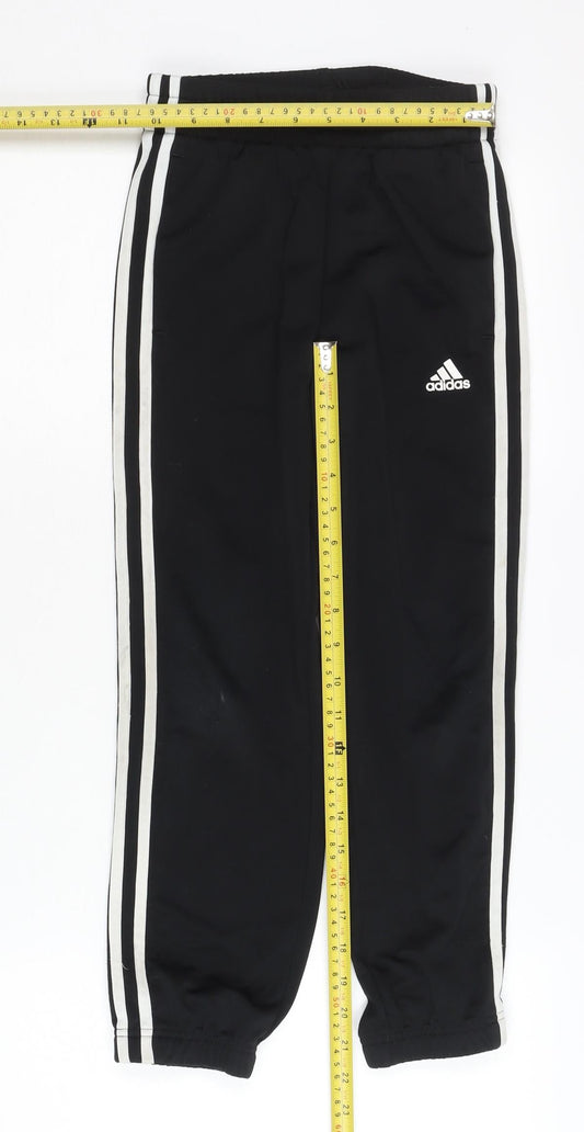 Adidas Boys Black Jogger Trousers 7-8 Years