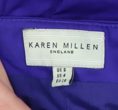 Karen Millen Women's Purple One Shoulder Dress