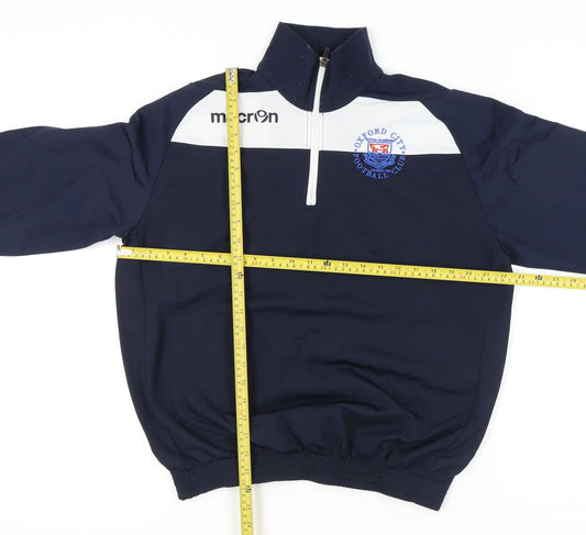 Macron Men's Blue 1/2 Zip Sweatshirt M