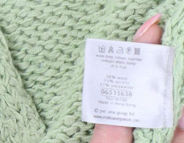 Additional view of Marks & Spencer Women Green Wool Cardigan M