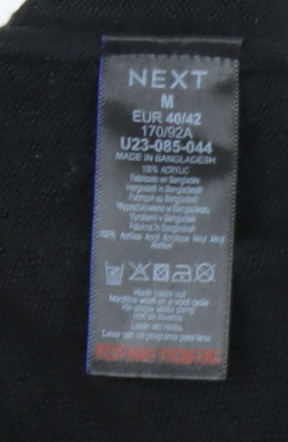 Brand and care label for Next Women Black M jumper Crew Neck